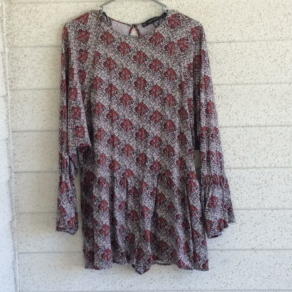 Zara Long Sleeve Romper Size M